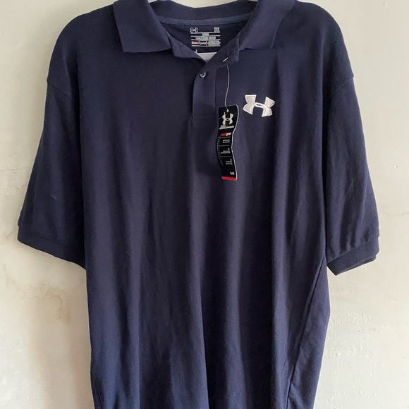 Under Armour Blue Polo Shirt Classic Design - Picture 1 of 4